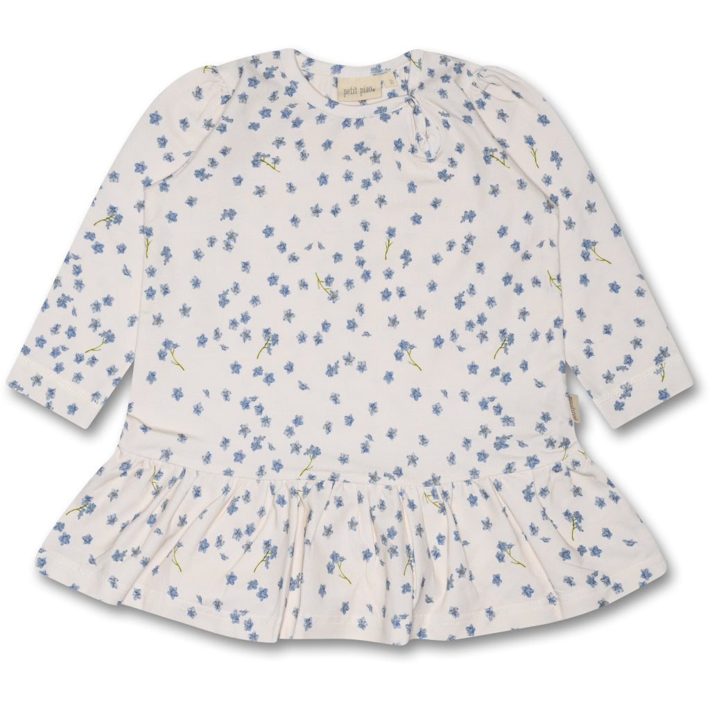 Petit piao  Dress L/S Gather Forget Me Not