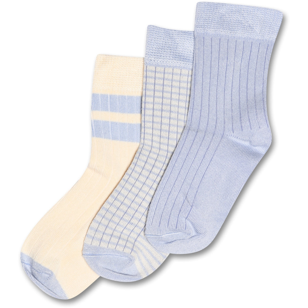 MiniPop® Season Bamboo Socks 3 Pcs Spring Blue