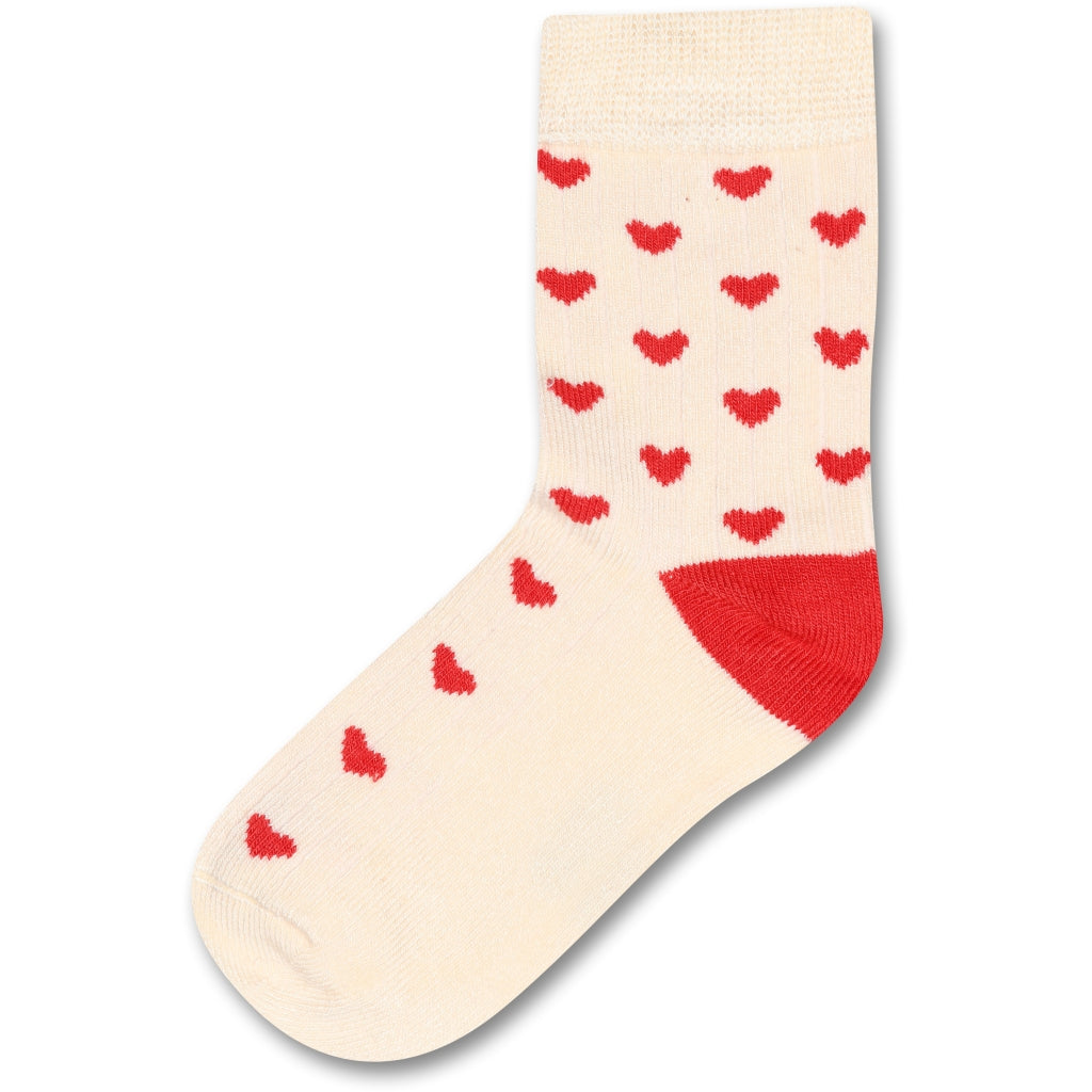 MiniPop® Bamboo Heart Socks Bright Red
