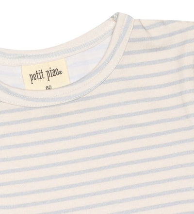 Petit Piao T-shirt - Baggy Printed - Pearl Blue/Offwhite