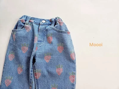 Strawberry Denim Pants