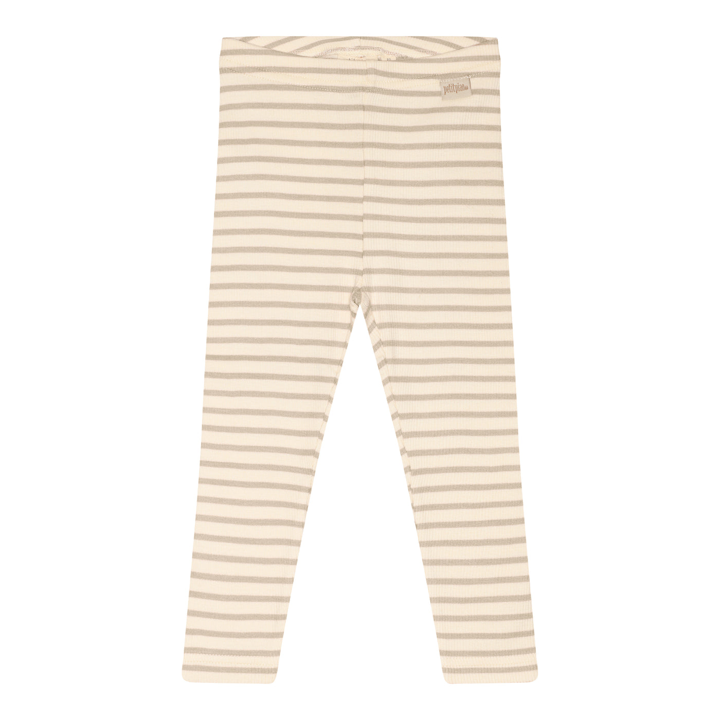 Petit piao V Legging Modal Striped Simply Taupe.