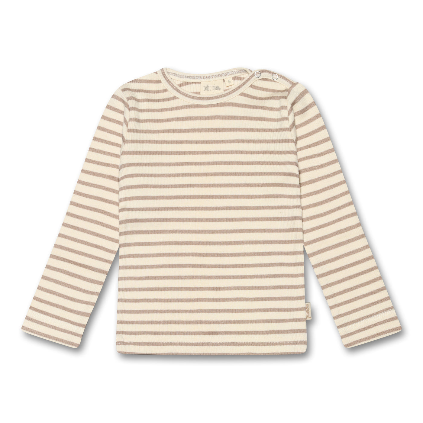 Petit piao T-shirt L/S Modal Simply Taupe.