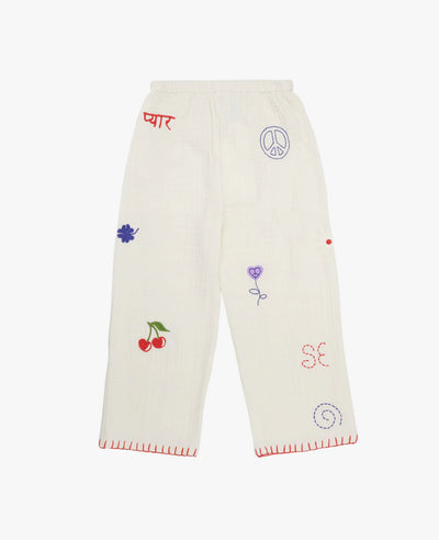 Oda MINI Organic Cotton Pants - Snow White