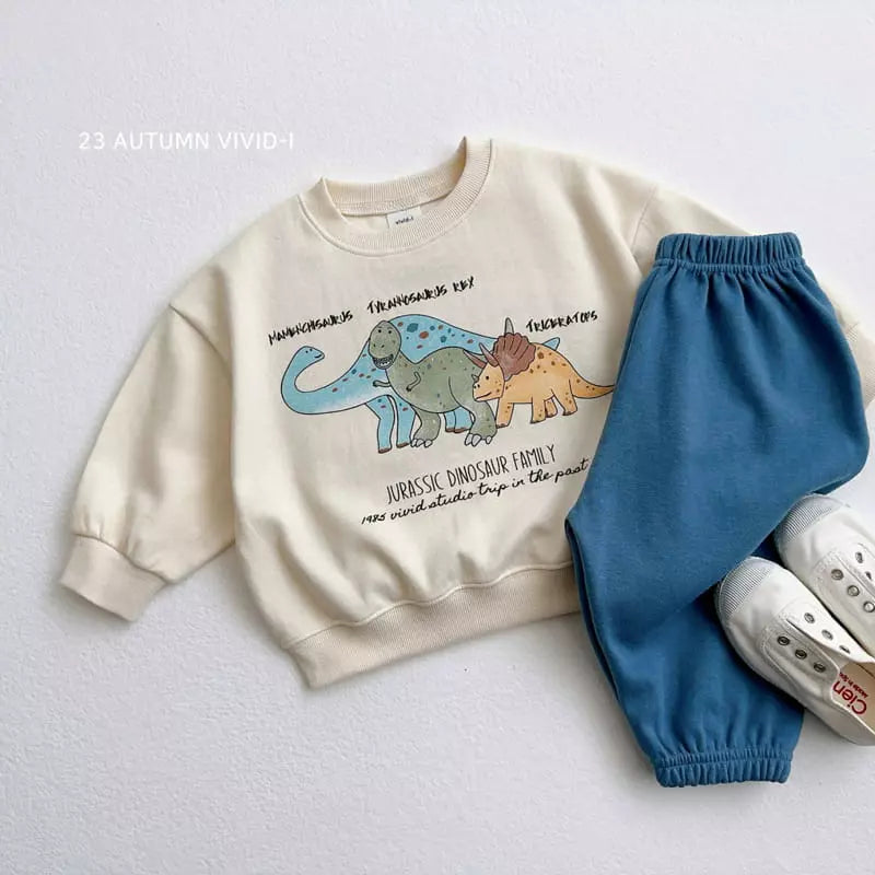 Dino Sweatshirt Cream.