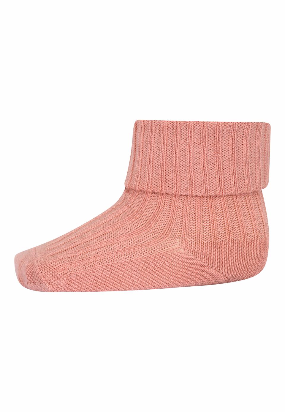 Cotton rib baby socks - Rose Dawn